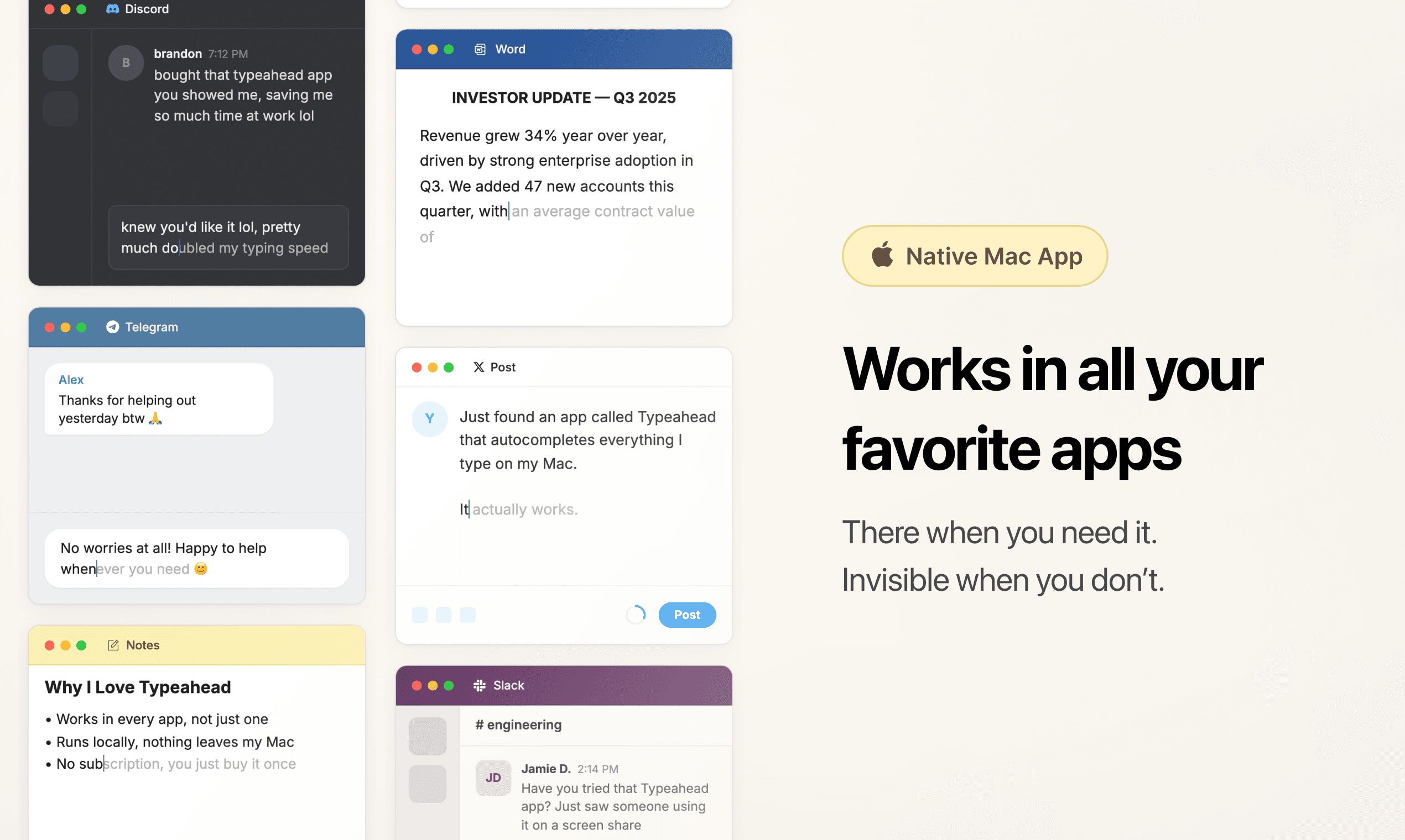 Works in all your favorite apps